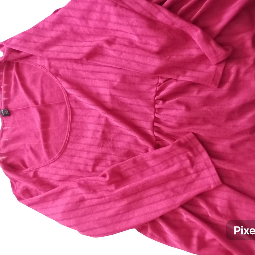 Vibrant Pink Long Sleeve Top